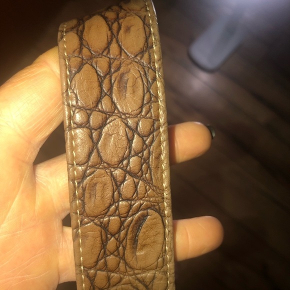 Messenger Style Purse army green suede with Leather accents - Picture 9 of 12